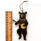 Wooden Banjo Bear Ornament