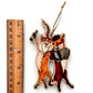 Wooden French Foxes Ornament