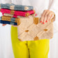 Handmade Macramé Clutch-Tan and Caramel