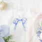 Blue and White Grandmillennial Bow Watercolor Ornament