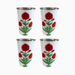 Red Poppy Enamelware Tumbler