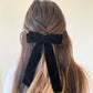 Classic Velvet Hair Bow Barrette | Red