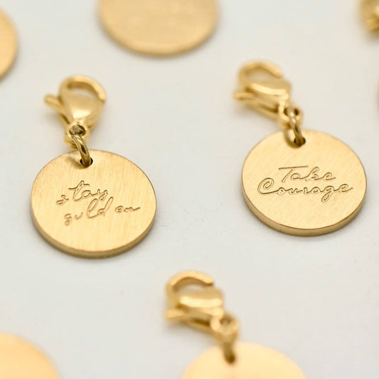"Stay Golden" Engraved Charm