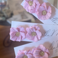 Mini Magnolia Stud Earrings-Light Pink