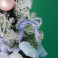 Blue and White Grandmillennial Bow Watercolor Ornament