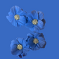 Mini Magnolia Stud Earrings-Cornflower