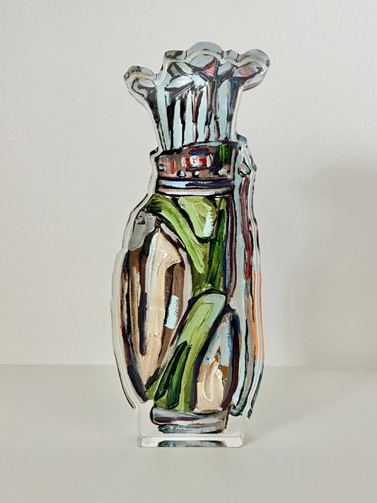 "Golf Clubs" acrylic block