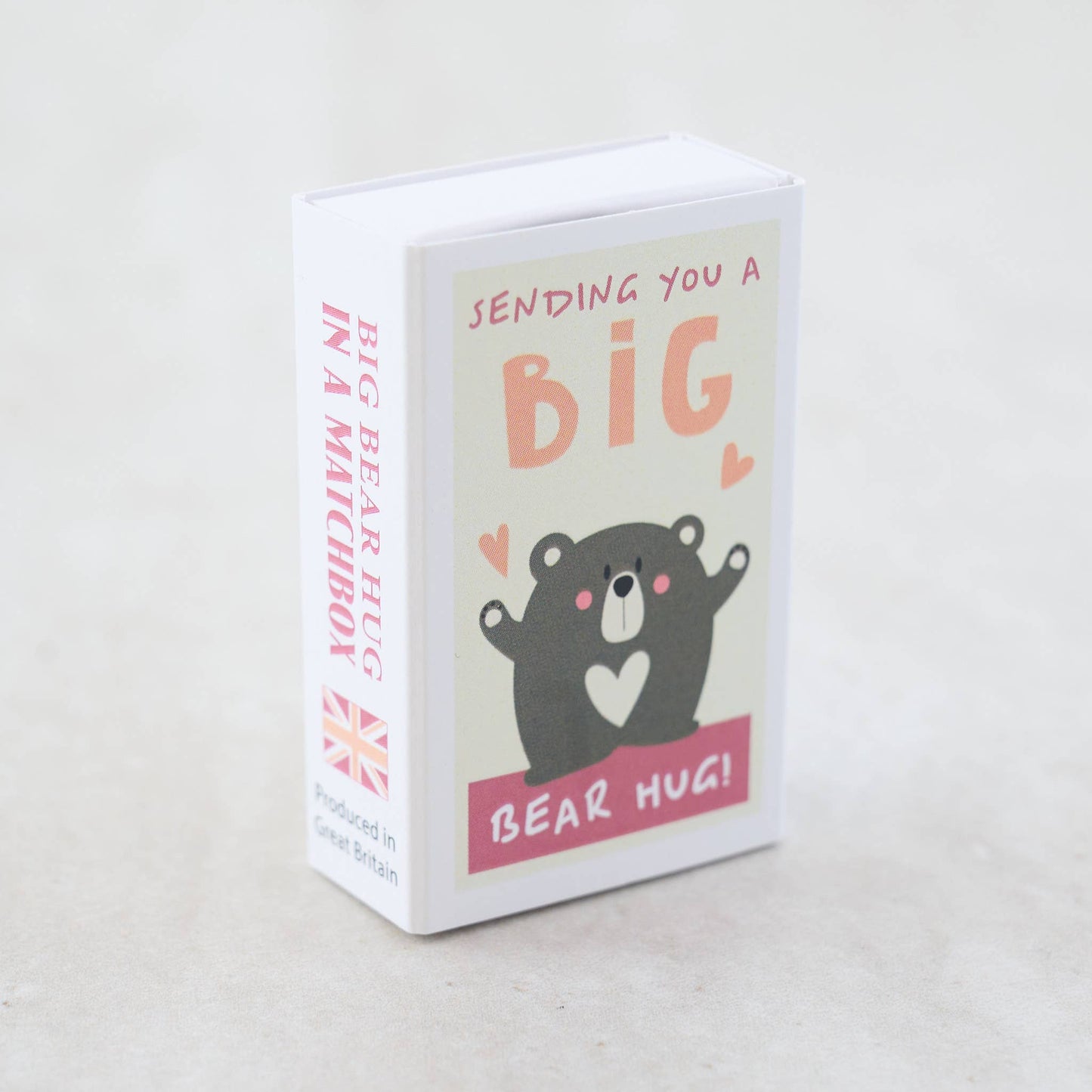 Big Bear Hug Wool Felt Bear In A Matchbox