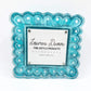 TEAL SCALLOPS ACRYLIC FRAME