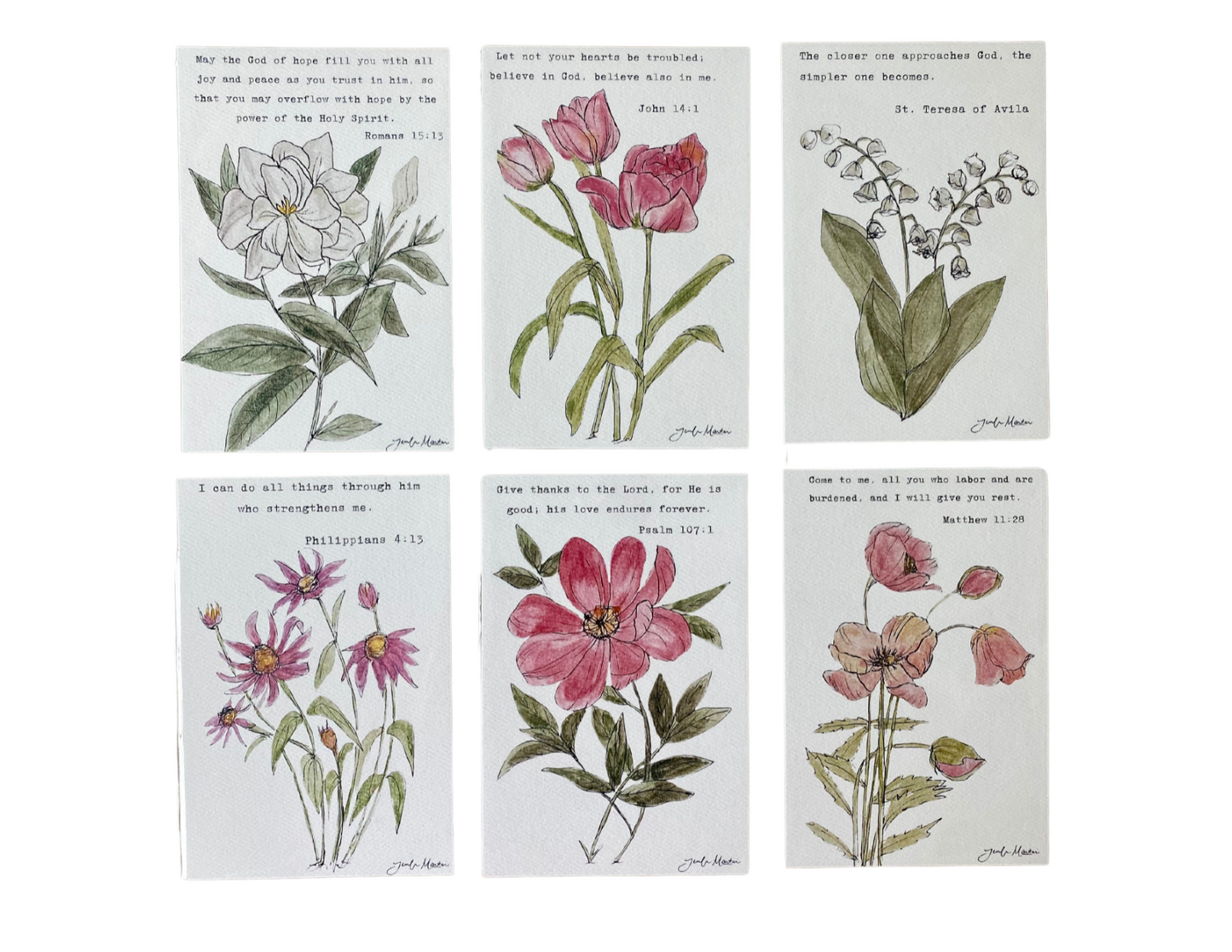 4x6 Floral Verse Print-St. Teresa of Avila