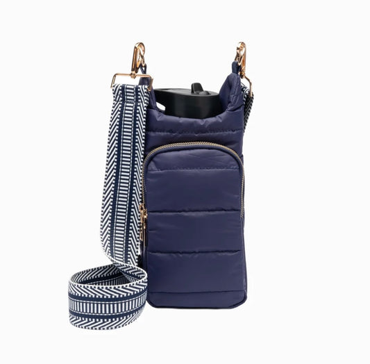 Island Navy Blue Matte HydroBag with Navy/White Woven Strap