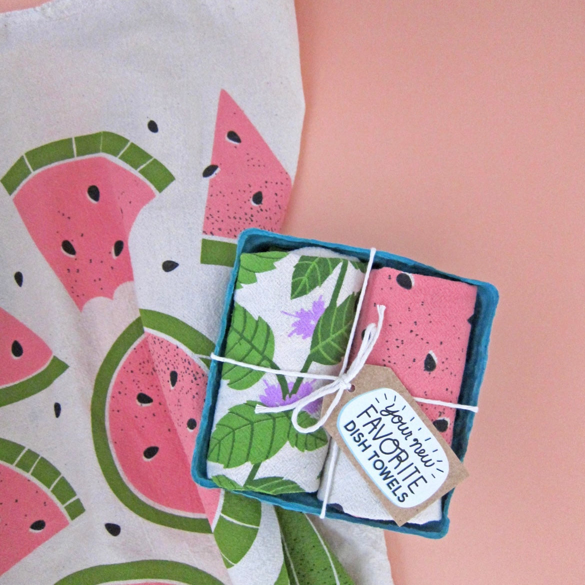 Mint & Melon - Dish Towel Set of 2