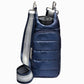 Navy Blue Shiny HydroBag with Gray/Navy  Strap