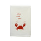 Cha cha crab tea towel