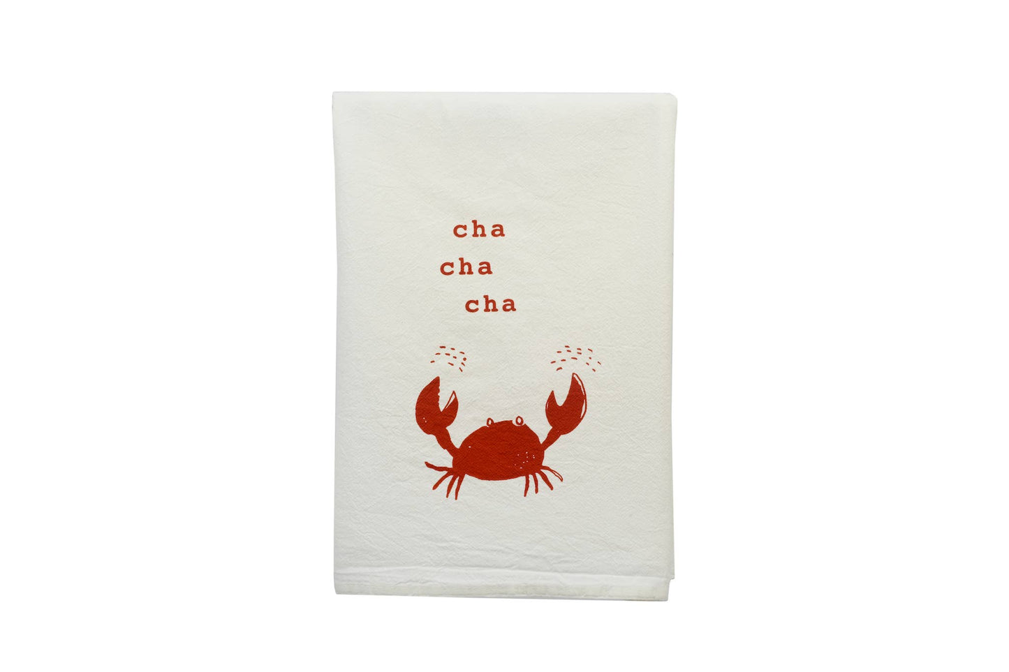 Cha cha crab tea towel