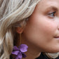 Matte Teal Air Bloom Earrings