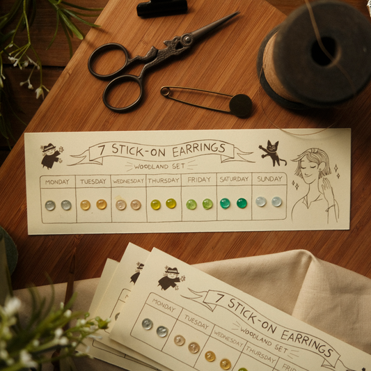 Woodland Stick-On Earring Set