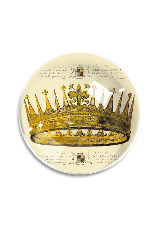 Vintage Crown Crystal Dome Paperweight