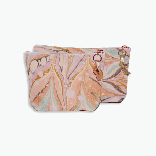 Small Tiger Lily Marbled Pouch