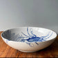 Crabs Blue Wide Serving Bowl