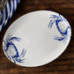 Crabs Blue Coupe Oval Platter