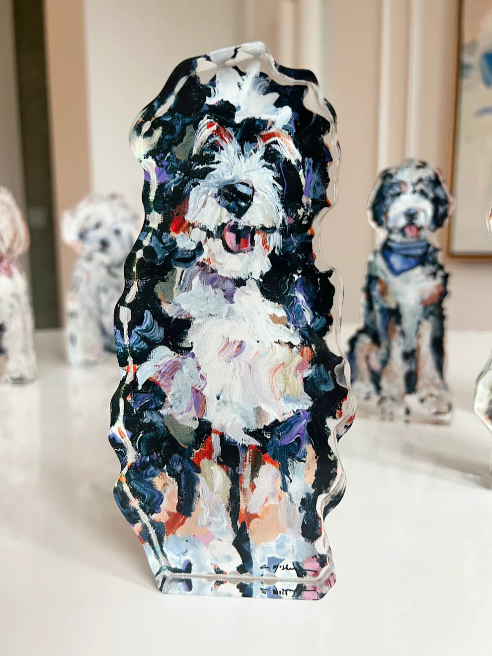 Bernedoodle Acrylic Dog