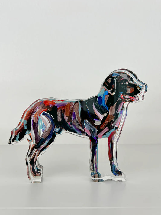 Chocolate Lab Acrylic Dog