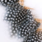 Spotted Feather Statement Tassel Earrings