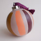 Modern "PEPPERMINT" Hand Painted Ornament