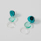 Teal Pebble Drop Earrings