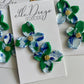 Green and Blue Marbled Magnolia Studs