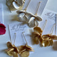 Winter White Petal Drop Earrings