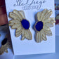 White Electric Blue Daisies