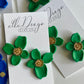 Shamrock Green Magnolia Studs