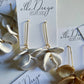 Winter White Petal Drop Earrings
