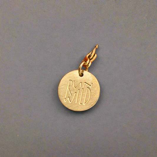 ‘Run Wild’ Engraved Charm