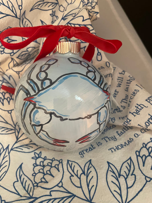 Crab Ornament-Blue