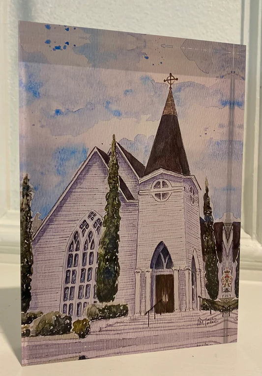 St. Francis at the Point, Fairhope- 5x7 Acrylic Block