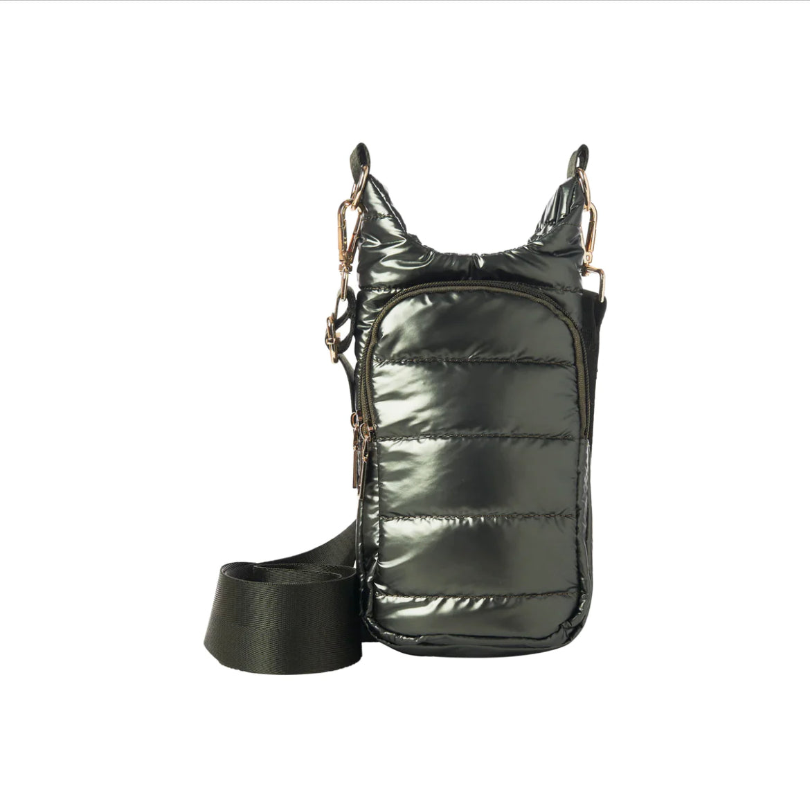 Army Green Shiny HydroBag with Army Green Solid Strap