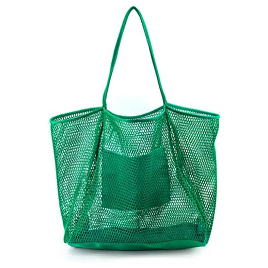 Green Mesh Beach Bag