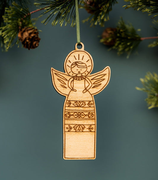 Caroling Angel Christmas Ornament