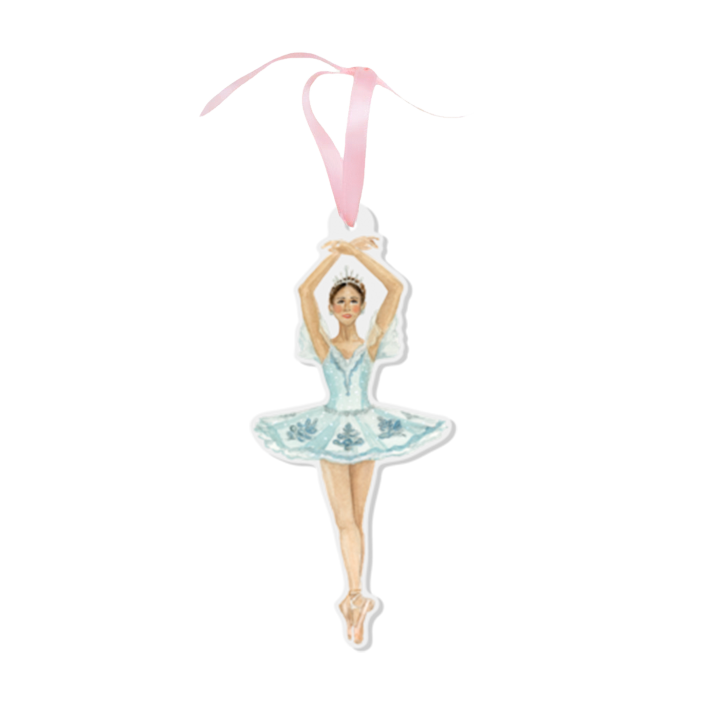Snow Queen Ballerina Nutcracker Watercolor Ornament: Standard