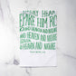 Joy to the World Hymn Tea Towel - Ivy