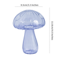 Blue Glass Mushroom Bud Vase