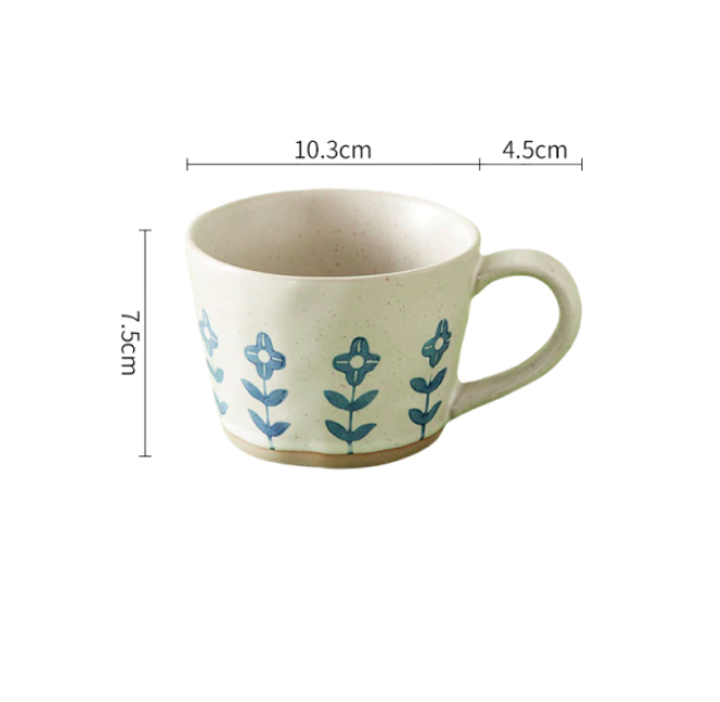 Retro Hand-painted Ceramic Cup