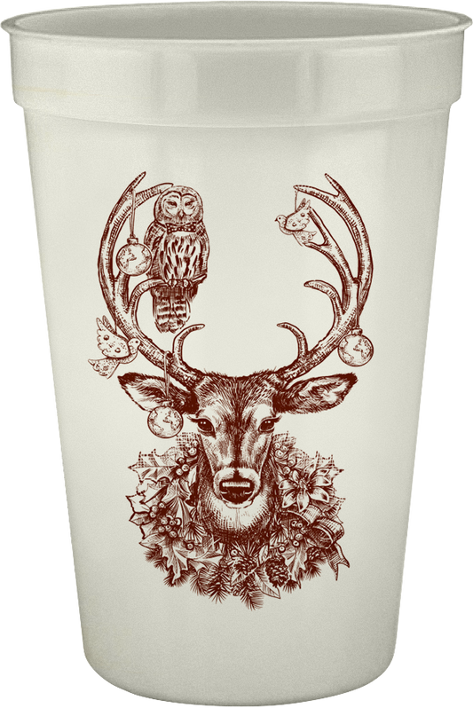 Christmas Deer 16oz Pearlized Cups