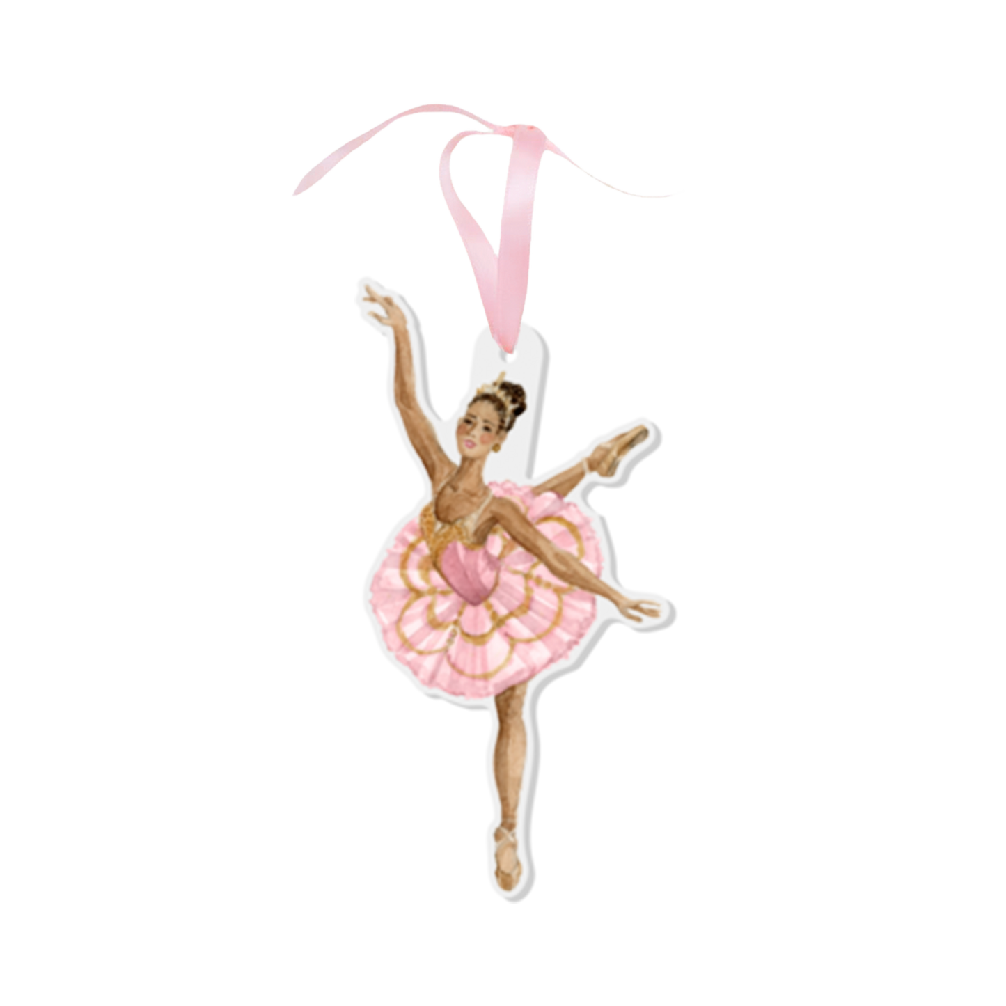 Sugar Plum Fairy Ballerina Nutcracker Watercolor Ornament: Standard