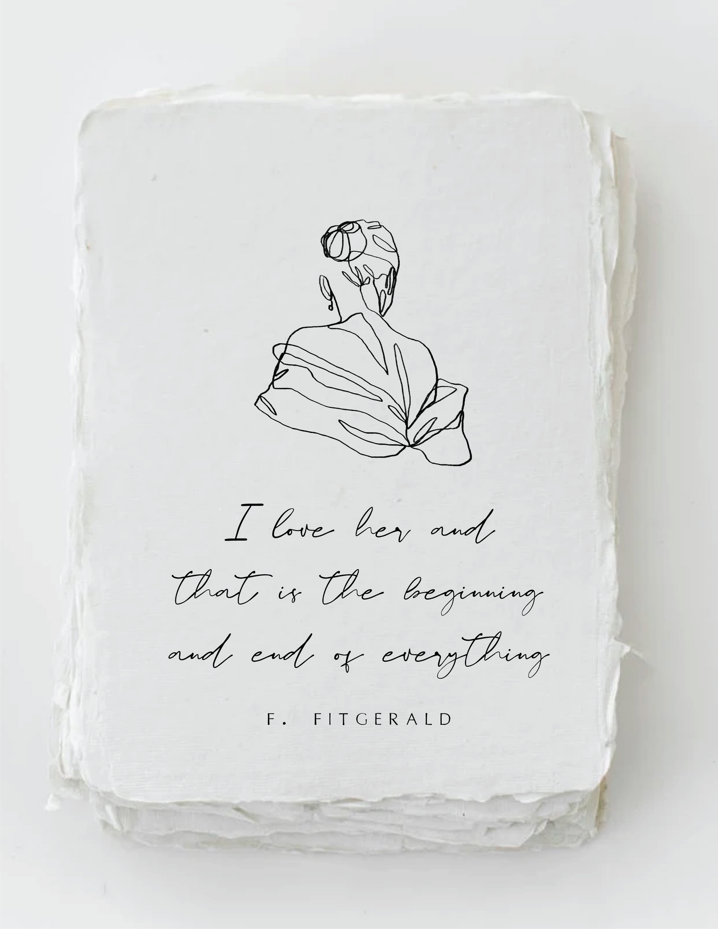 "I love her" F. Fitzgerald Love Greeting Card