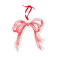 Red Grandmillennial Bow Watercolor Ornament