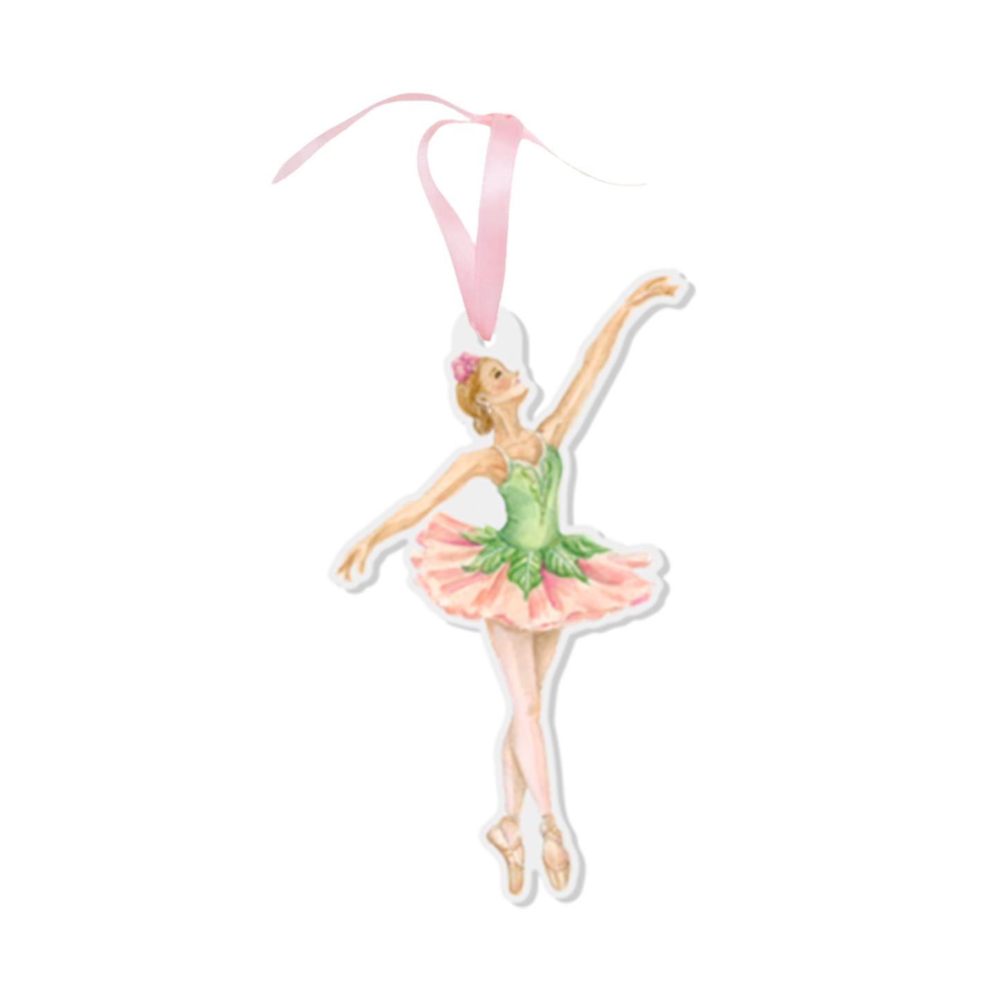 Waltz of Flowers Ballerina Nutcracker Watercolor Ornament: Standard